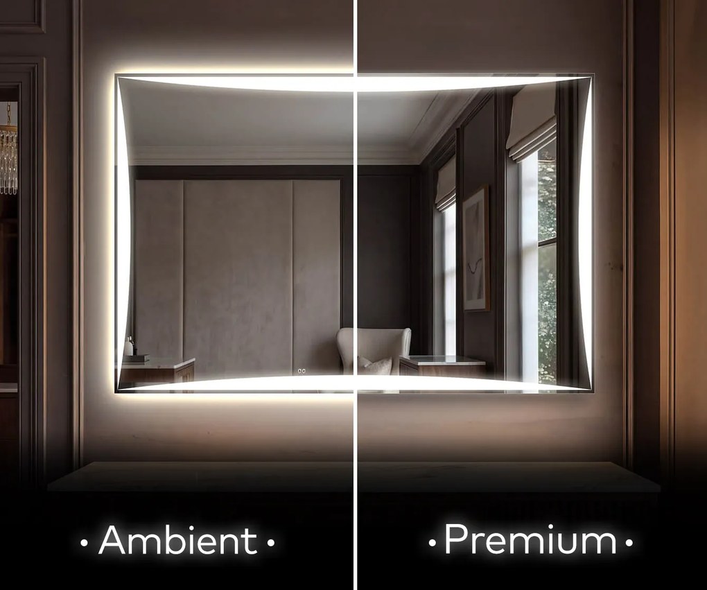Eleganckie Prostokątne Lustro LED do Garderoby L77