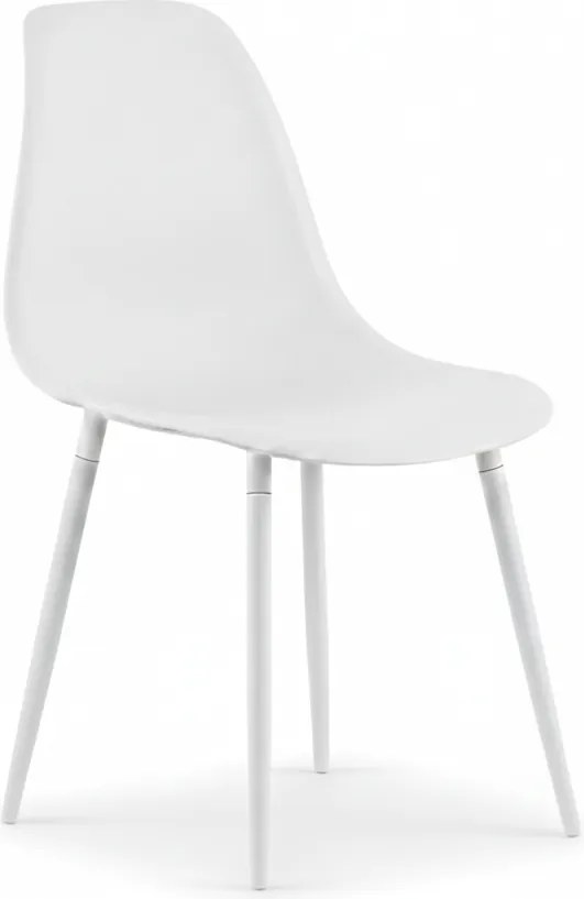 Krzesło do jadalni OSAKA plastikowe, białe