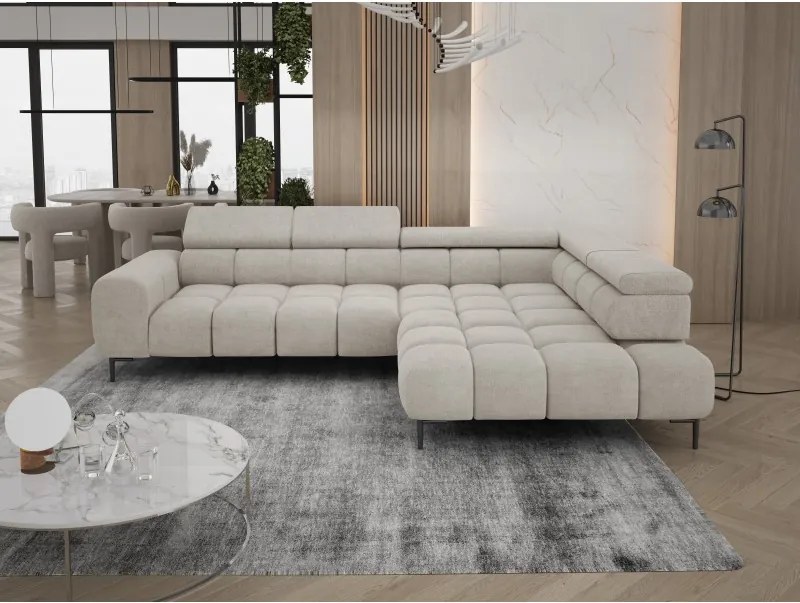 Narożnik PLAZA L Prawostronny w tkaninie CLOUD 03 WERSAL