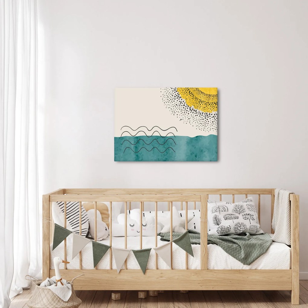 Obraz - Abstrakcyjny obraz plaży N⁰1 (70x50 cm)