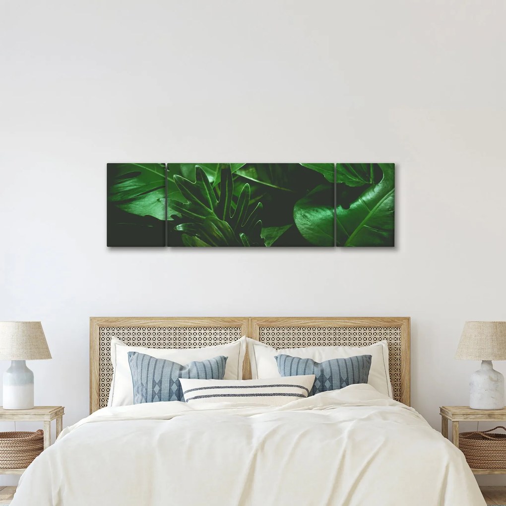 Obraz - Liście palmowe (170x50 cm)