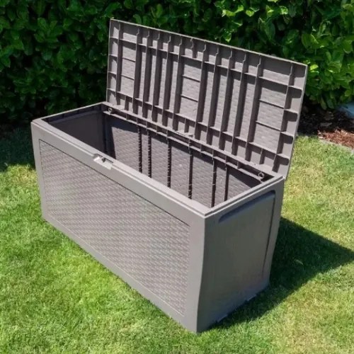 Keter Skrzynia ogrodowa do przechowywania Samoa Rattan cappuccino, 270 l, 117 x 57 x 45 cm