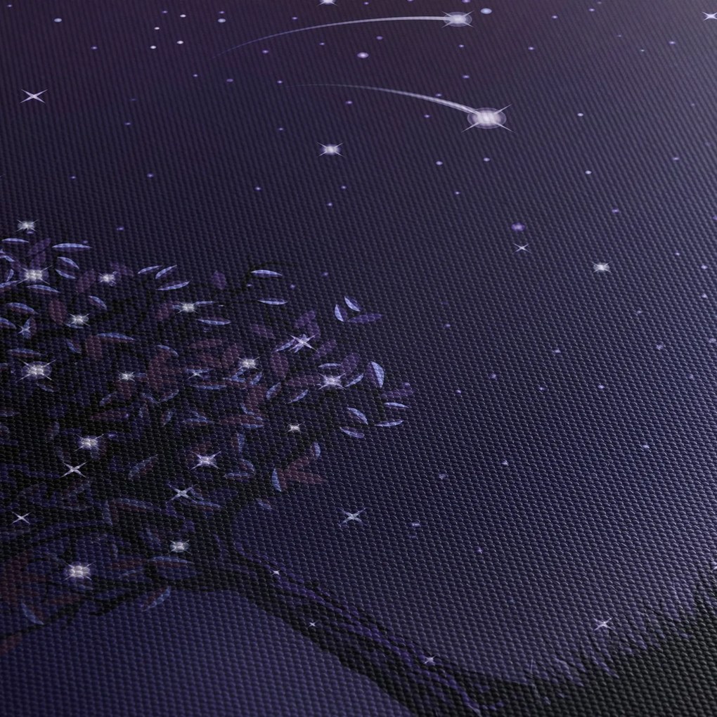 Obraz - Noc uchwycona przez ilustrację (170x50 cm)