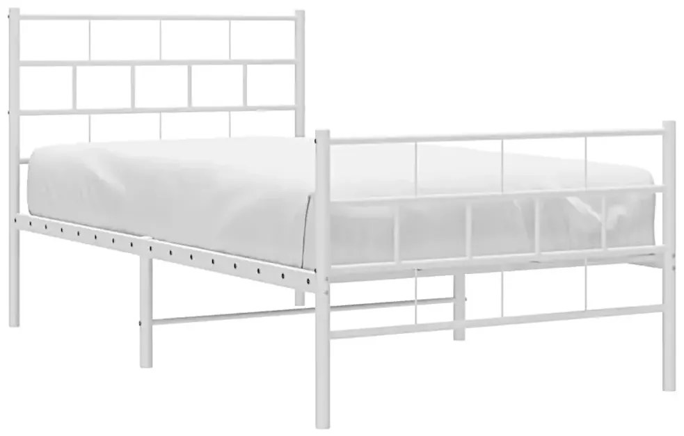 Łóżko białe metalowe 100x200 W2-W08