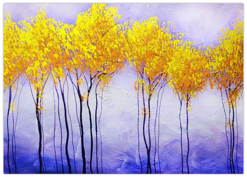Obraz żółtych drzew (70x50 cm)