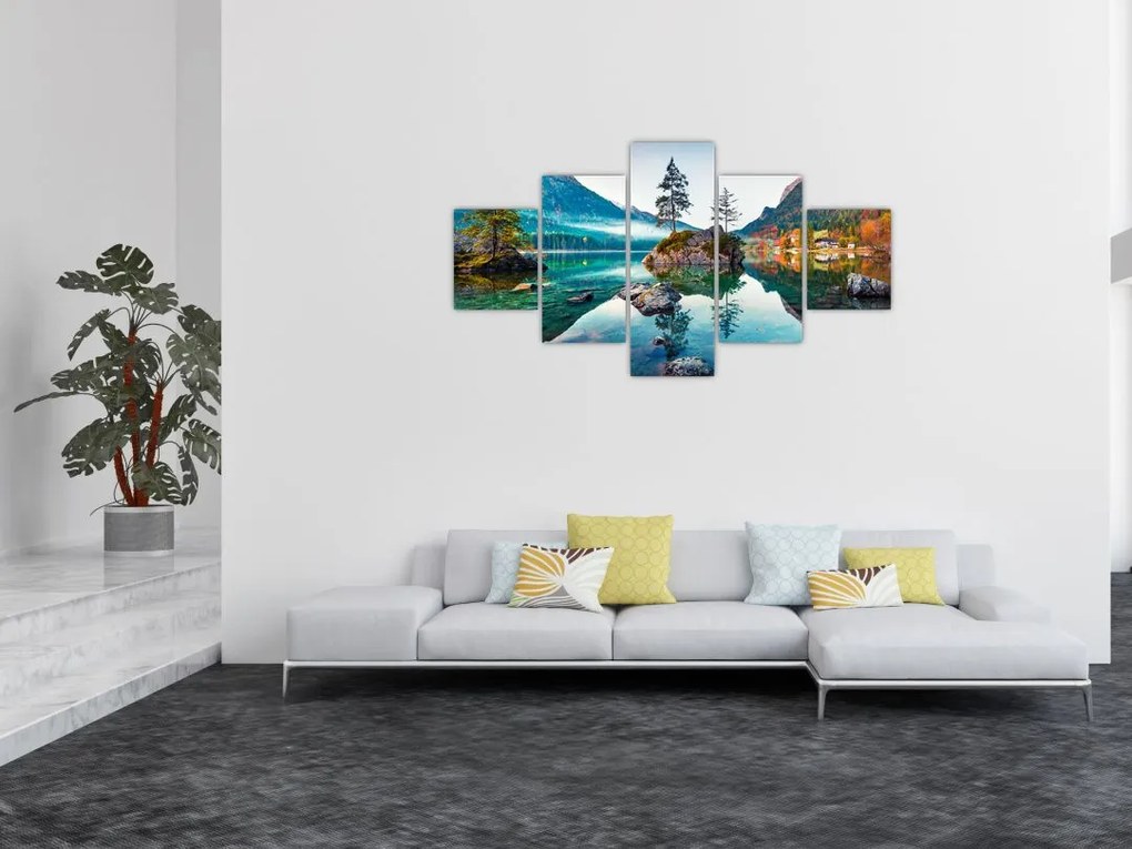 Obraz - Jezioro Hintersee, Alpy Bawarskie, Austria (125x70 cm)