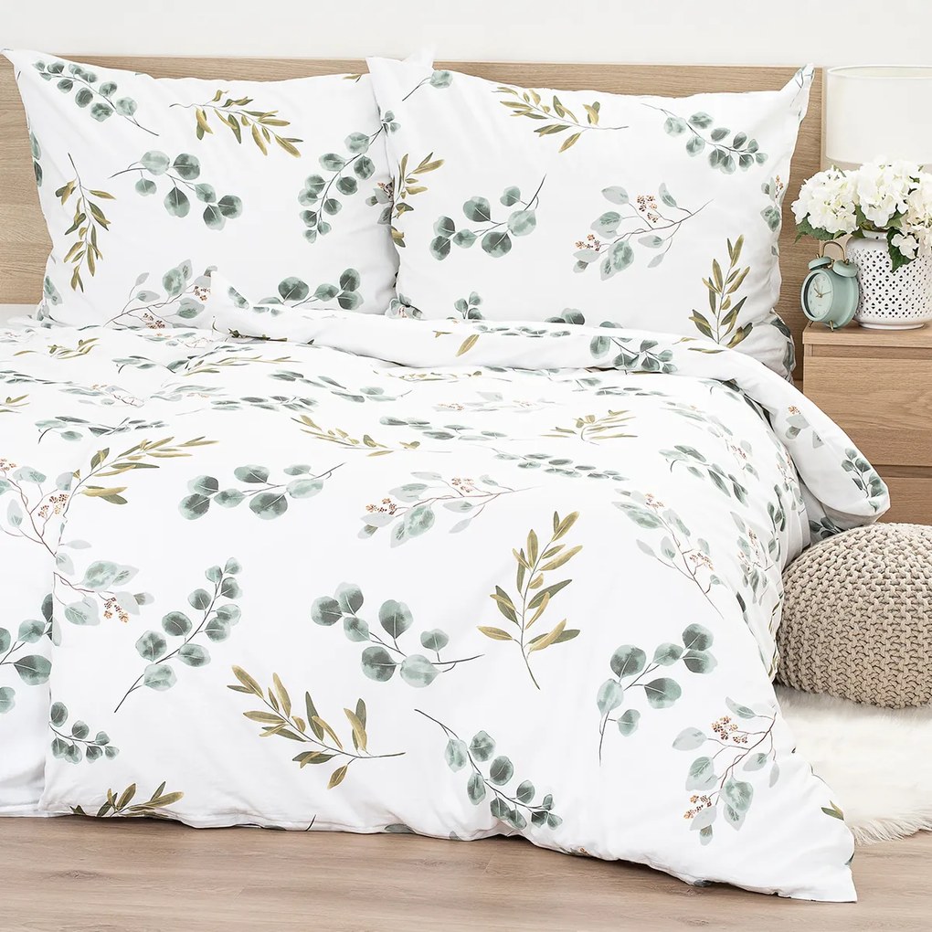 4Home Pościel bawełniana Eucalyptus, 140 x 220 cm, 70 x 90 cm
