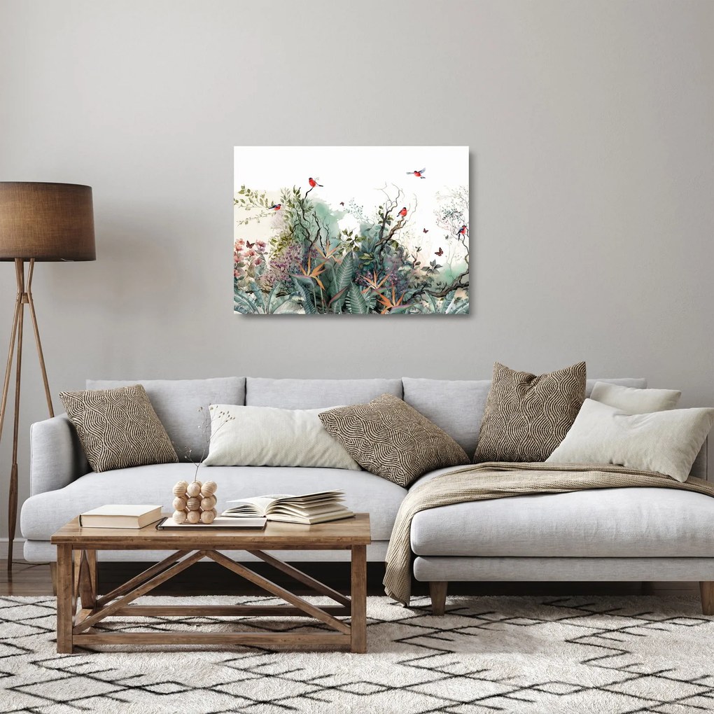 Obraz na szkle - Naturalny krajobraz, akwarela (70x50 cm)