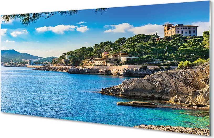 Panel szklany do Kuchni Górzyste Wybrzeże nad Morzem