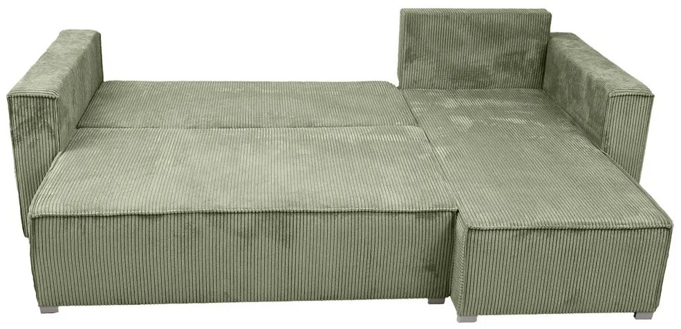 Rozkładana narożna sofa SMART COSARO miętowa, dwustronna + 2 poduszki GRATIS