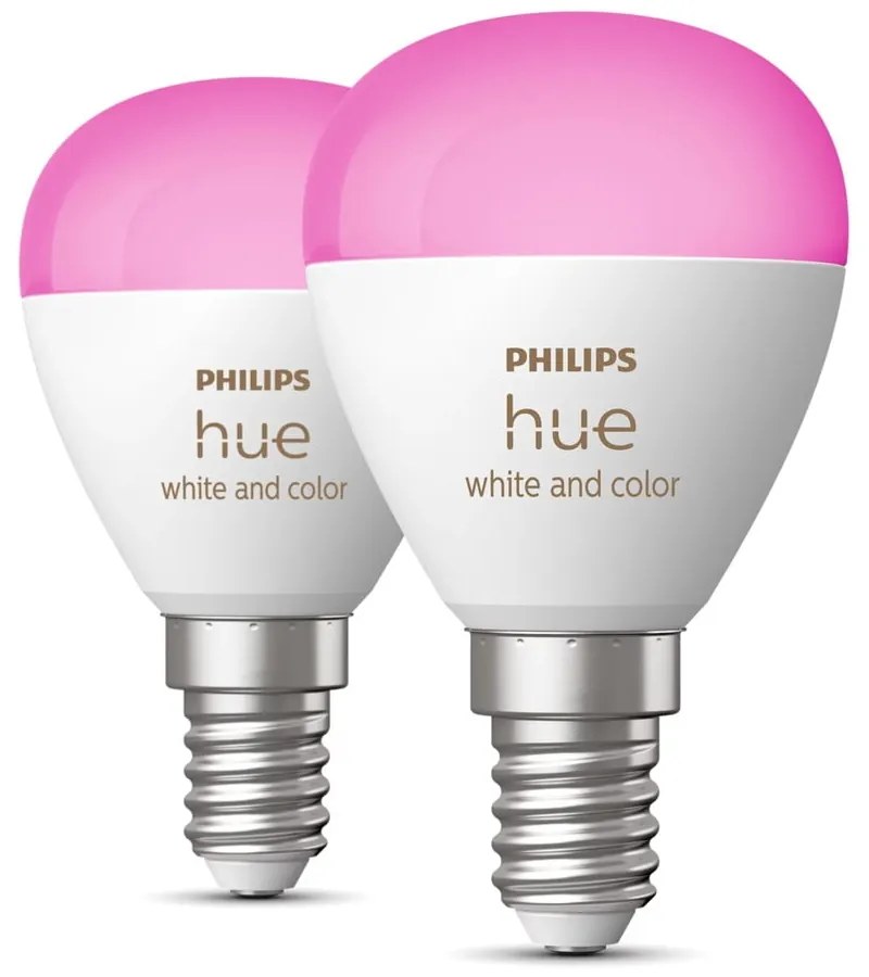 Inteligentne żarówki z gwintem E14, 5 W zestaw 2 szt. White and color ambiance – Philips Hue