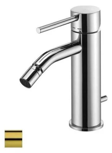 Paffoni - Bateria bidetowa + korek LIGHT szczotkowane złoto