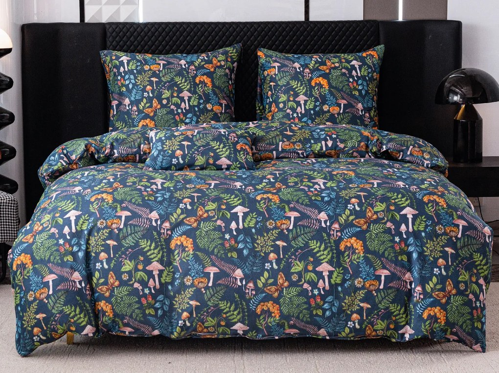 PrzytulneMieszkanie.pl PrzytulneMieszkanie.pl Pościel z mikrowłókna GRZYBY I ROŚLINY kolorowe Rozmiar pościeli: 70 x 90 cm | 140 x 200 cm