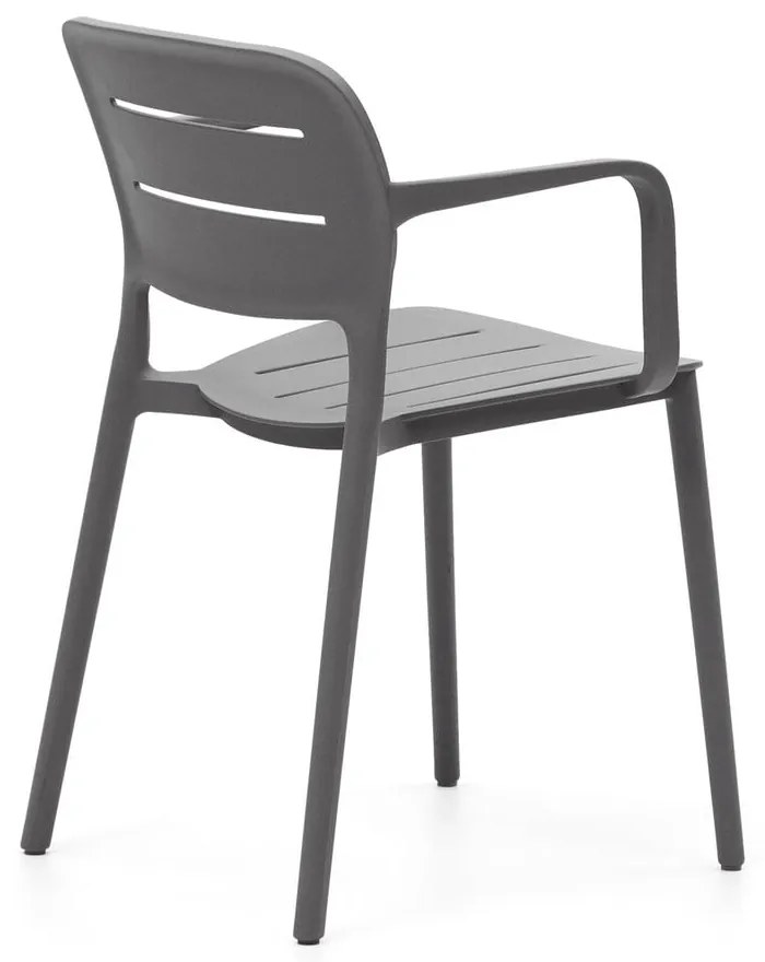 Szare plastikowe krzesło ogrodowe Morella – Kave Home