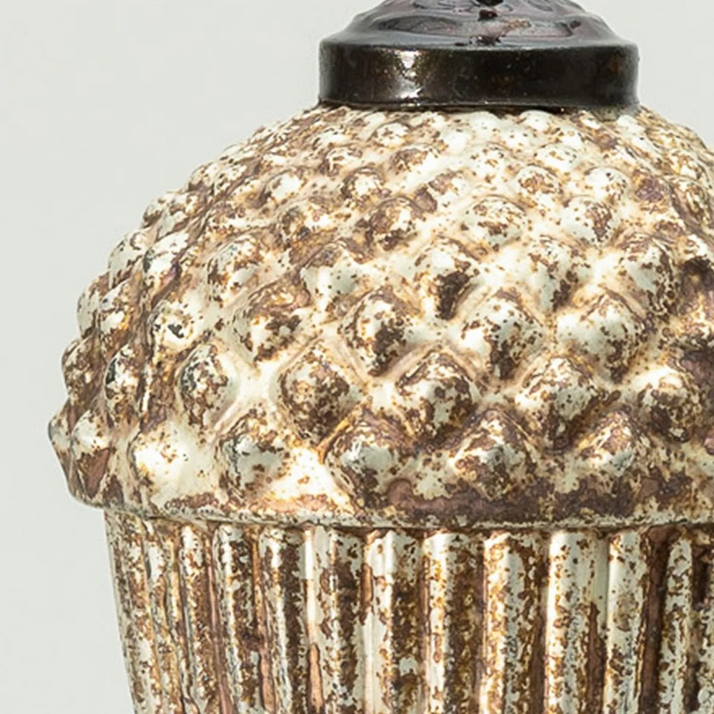 Bombka szklana Acorn Antique Gold 7x7x10 cm