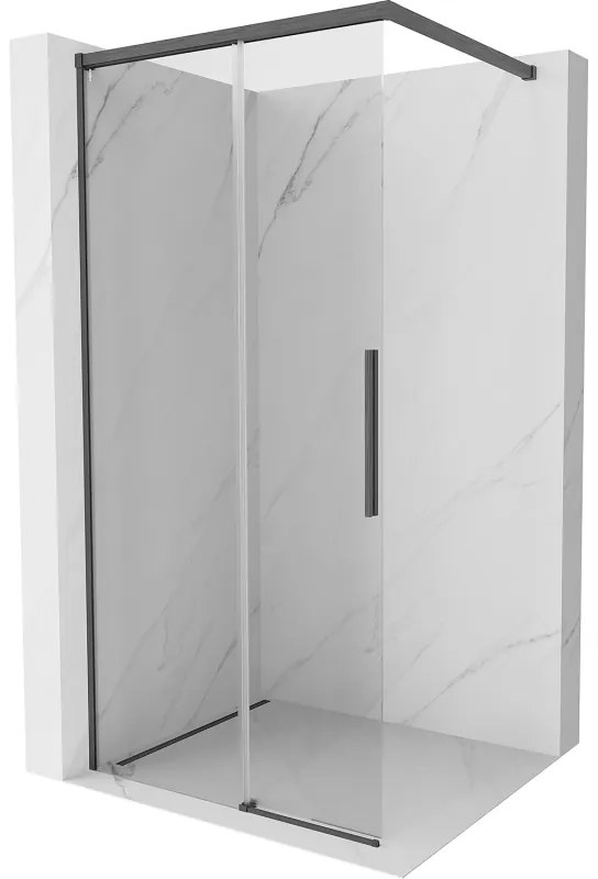 Mexen Rox ścianka prysznicowa Walk-in 100 x 200 cm, transparent 8 mm, gun gray szczotkowany - 8C2-100-003-66-00