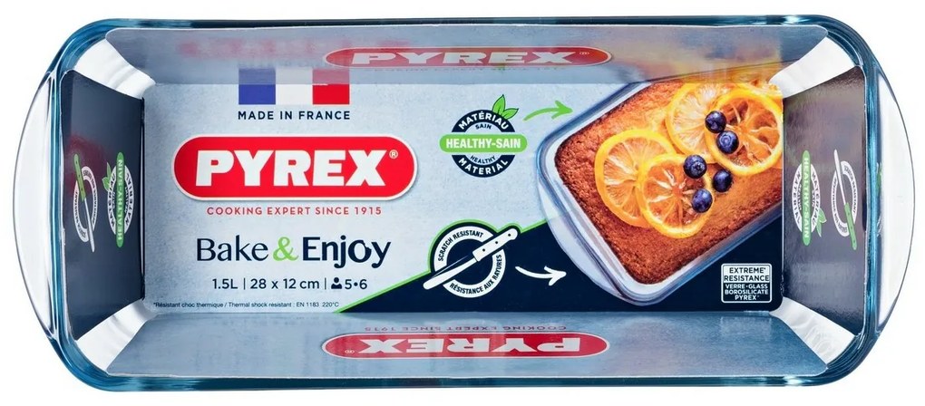 Szklana forma do ciastek Pyrex 1,5 l, 28 x 12 x 8 cm