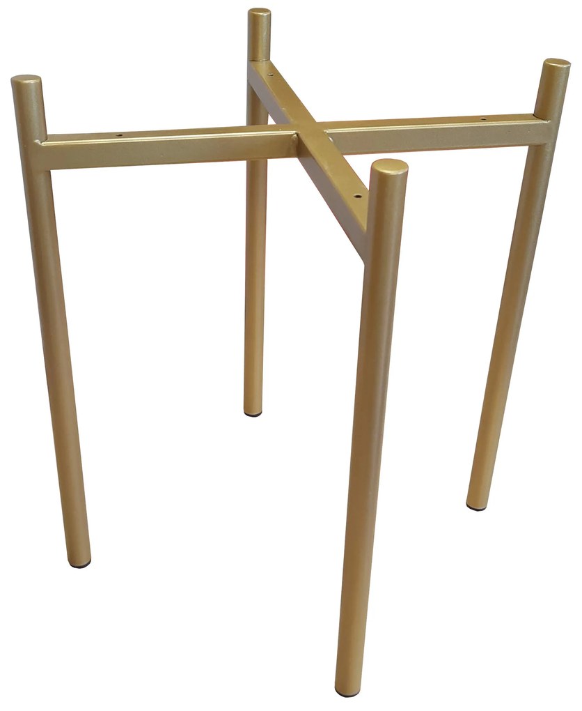 TABORET DIOR STOŁEK LOFT metal podstawa złota MG20