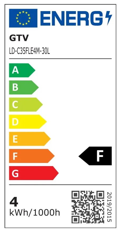 Żarówka LED z ciepłym światłem z gwintem E14, 4 W – GTV
