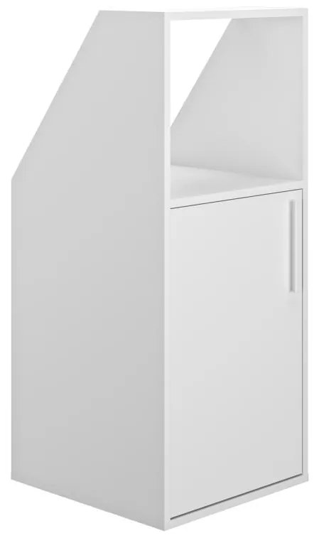 Szafa ze skosem 1-drzwiowa z 1 wnęką - Biały - ADEZIO
