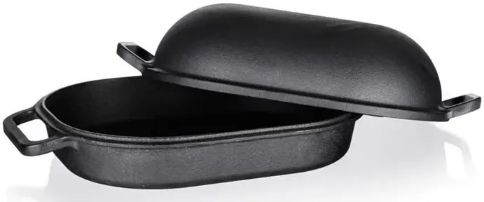 Podłużna żeliwna brytfanna 3 + 4L - Daxer 5X