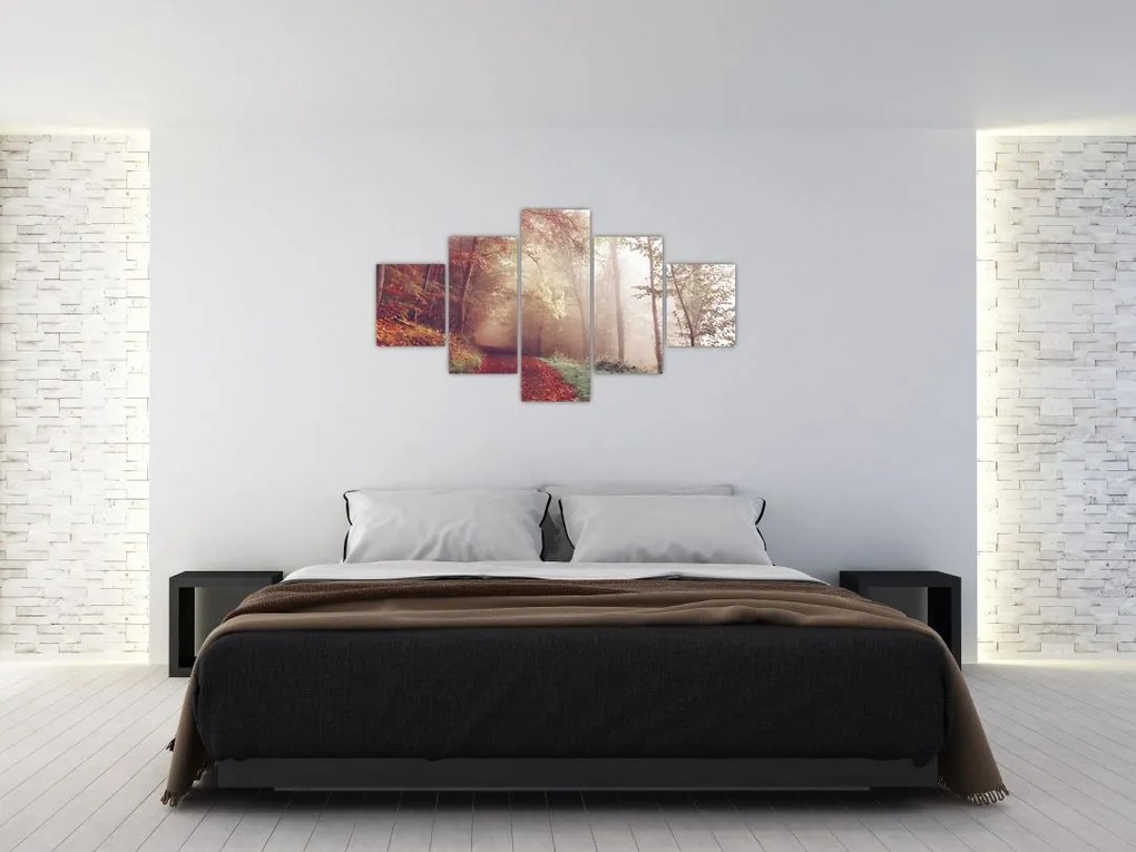 Obraz - Jesienny spacer po lesie (125x70 cm)