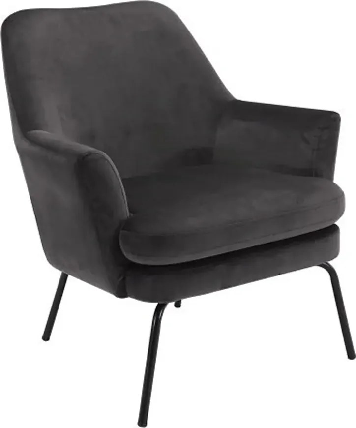 Welwetowy fotel ciemnoszary Z8-D23