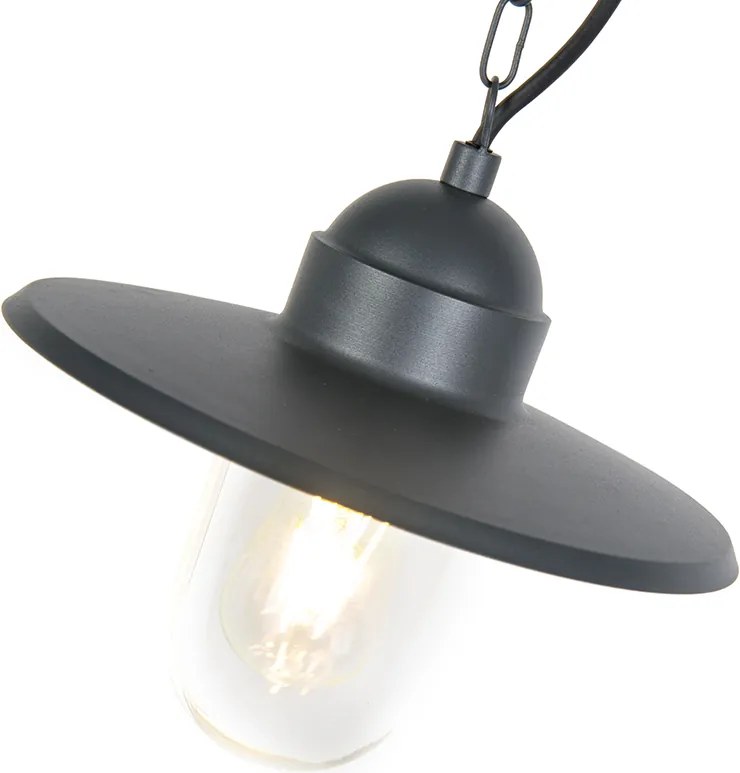 Rustykalna lampa wisząca zewnętrzna ciemnoszara IP44 - Kansas graphite