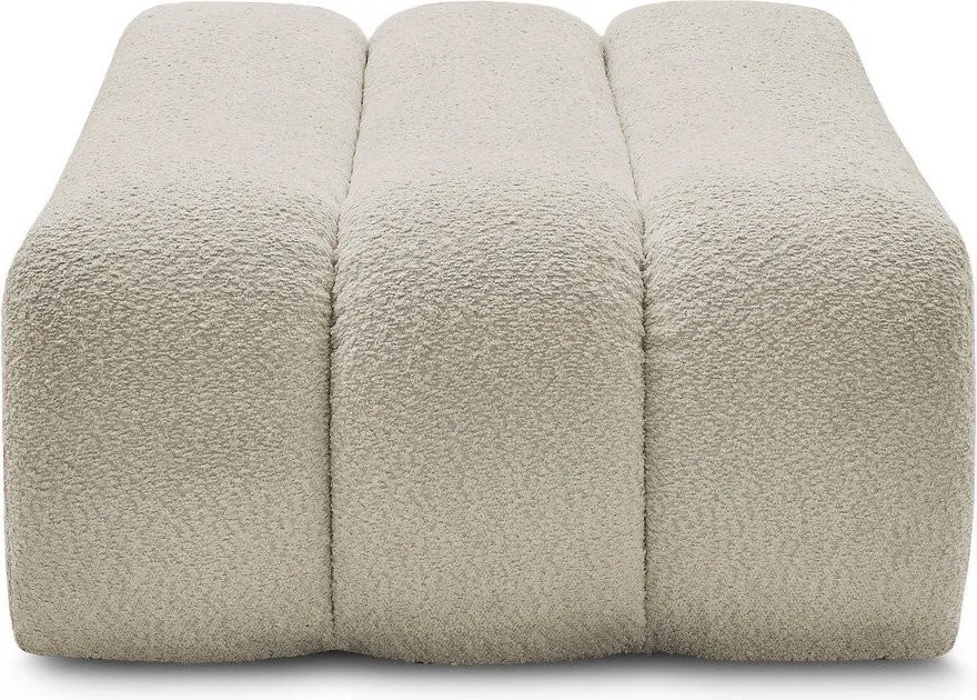 Beżowy podnóżek z materiału bouclé Azra – Bobochic Paris