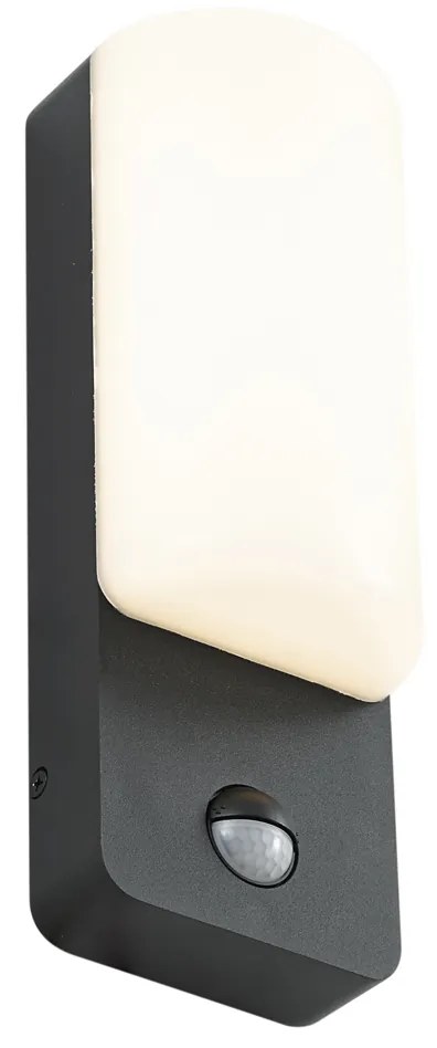 Zewnetrzna Zewnętrzna lampa ścienna czarna z czujnikiem ruchu, w zestawie LED - Shift Nowoczesny Oswietlenie zewnetrzne