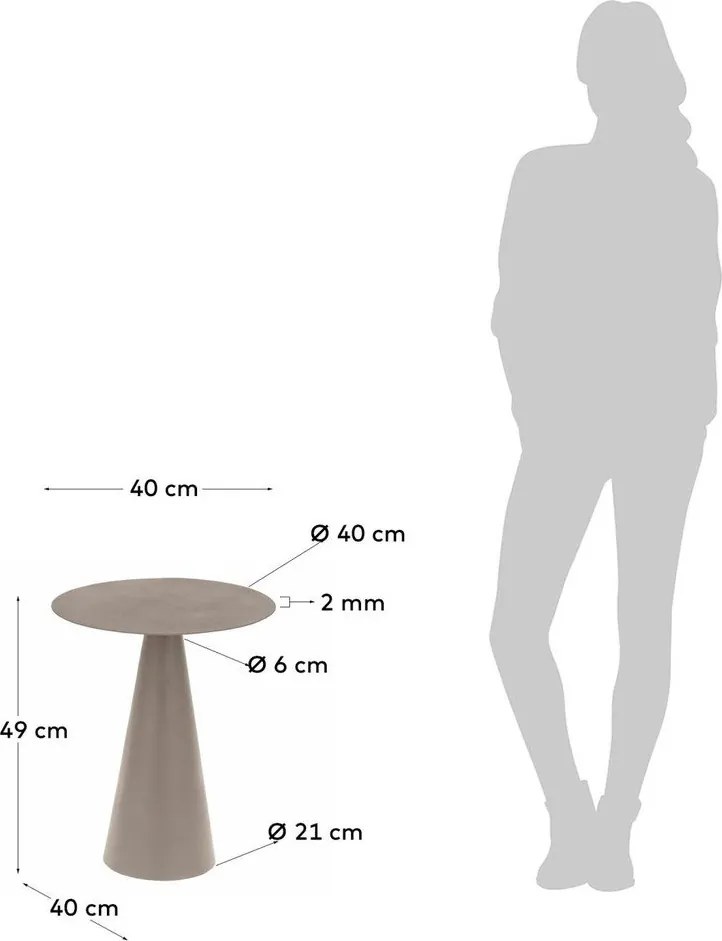 Metalowy okrągły stolik ø 40 cm Shirel – Kave Home