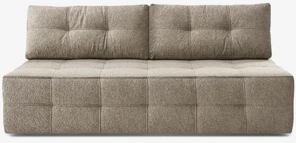 Sofa z Funkcją Spania MORANA Beżowa Boucle Nowoczesna