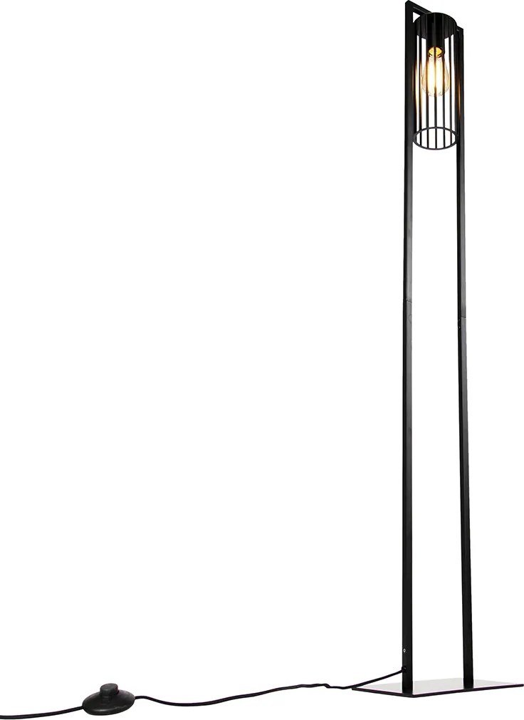 Inteligentna nowoczesna lampa podłogowa czarna z WiFi ST64 - Balenco Wazo