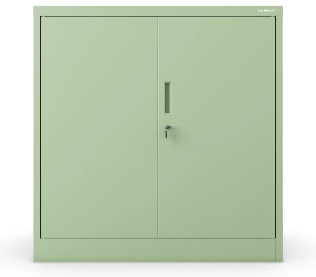 Szafka na akta osobowe, niska, pastelowy zielony, 900x930x400 mm: BEATA Fresh Style