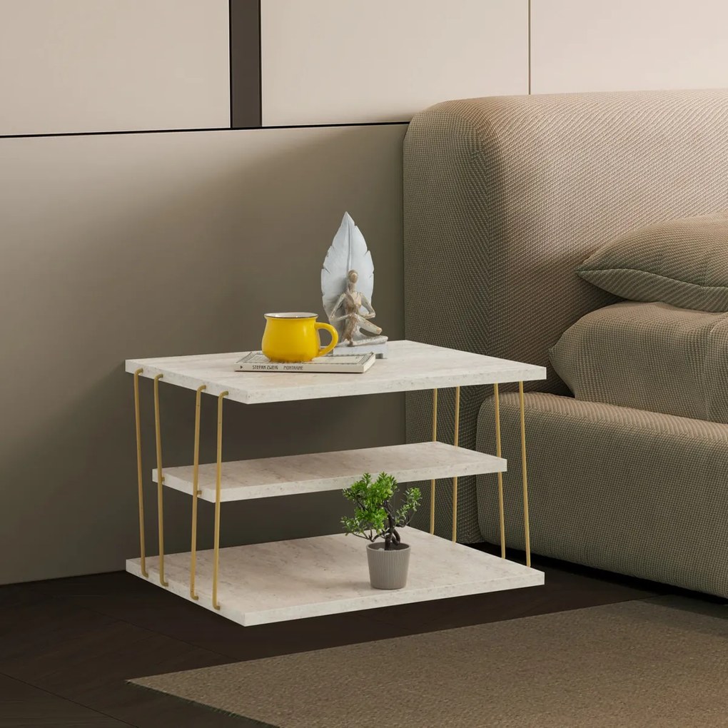 Stolik kawowy Lifon Gold Travertine