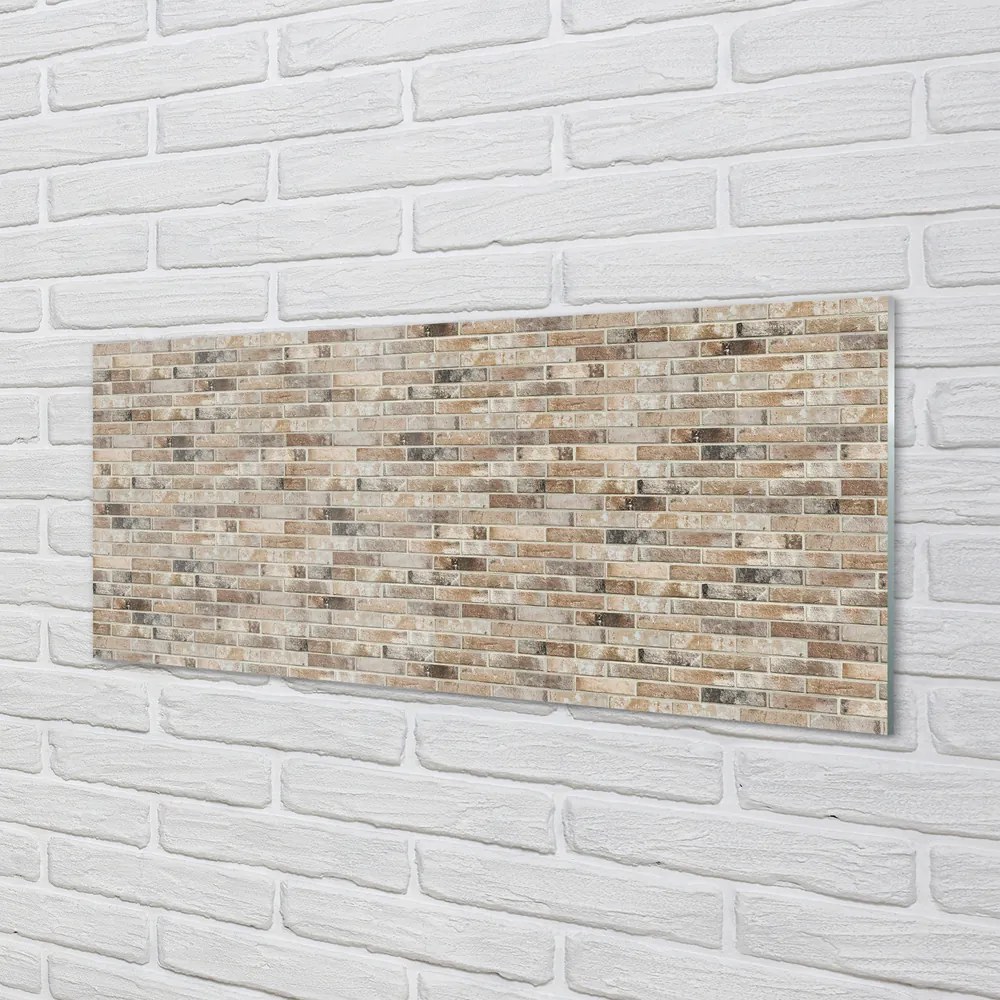 Szklany Panel Cegła mur vintage
