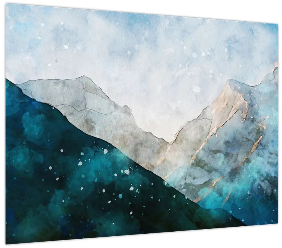 Obraz - Rysunek gór (70x50 cm)