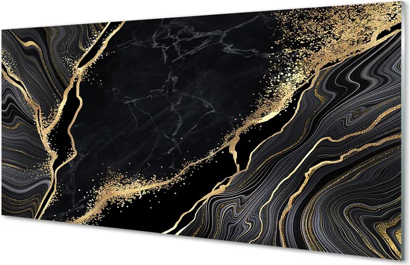 Szkło do Kuchni na Ścianę Artystyczna Głębia Marmuru