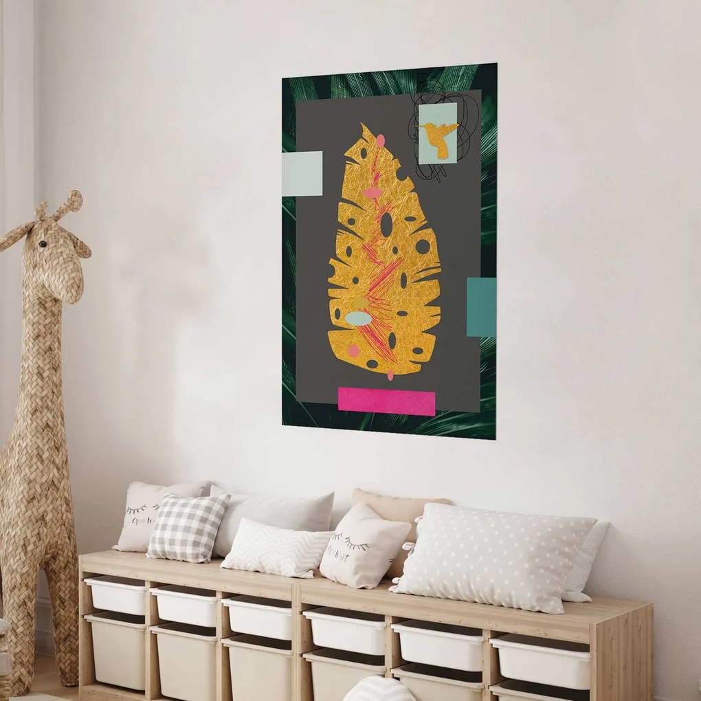 Plakat złotą liść 21x30 cm bez ramy bez marginesu ARTGEIST B