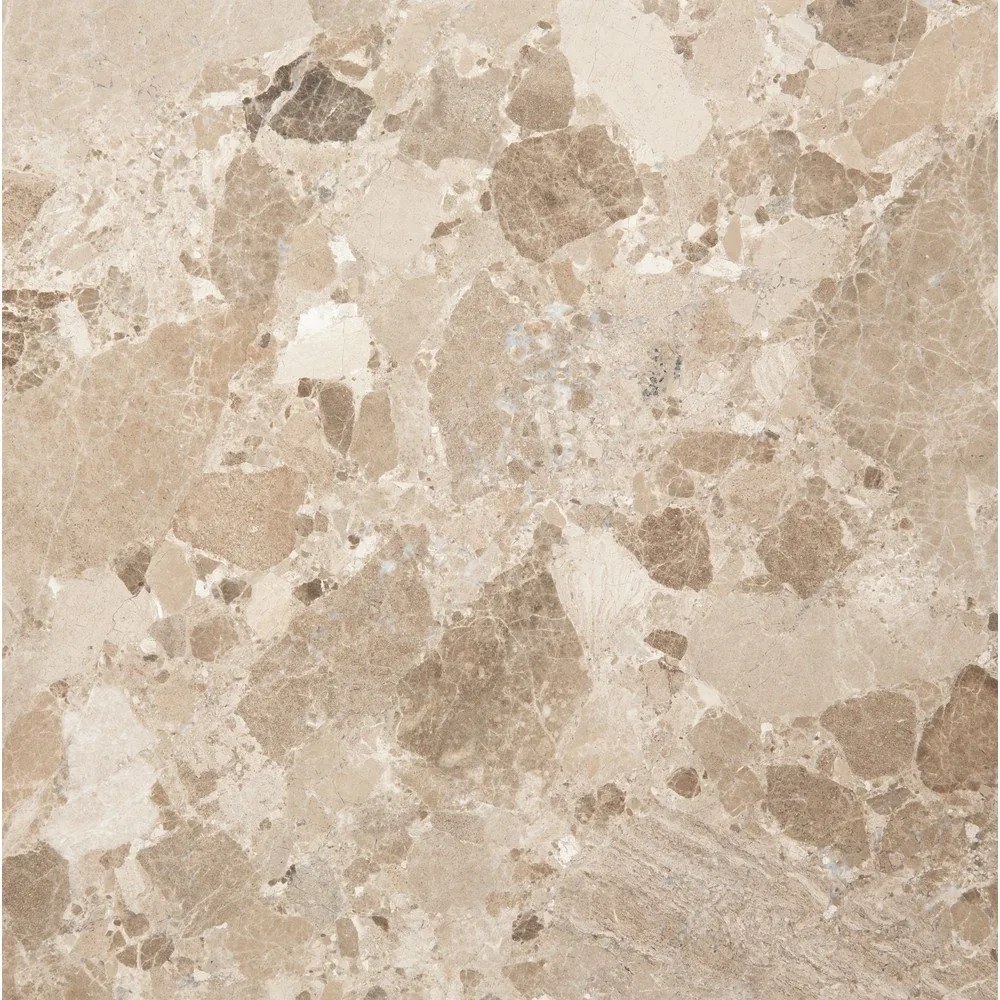 Jasnobrązowy marmurowy okrągły stół ø 130 cm Naxos – Actona