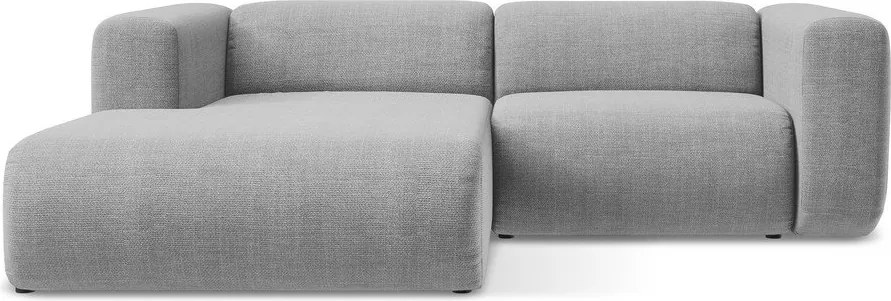 Jasnoszary narożnik (lewostronny/z szezlongiem) Ekahi – Makamii