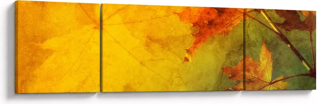 Obraz - Jesienne liście (170x50 cm)