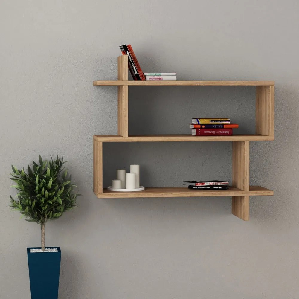 Wielopoziomowa półka w dekorze dębu 70 cm Paralel – Kalune Design