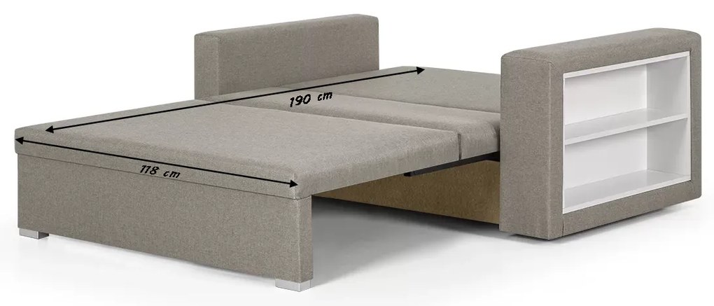 Sofa kanapa 2 os z funkcją spania MILO1 Brązowy