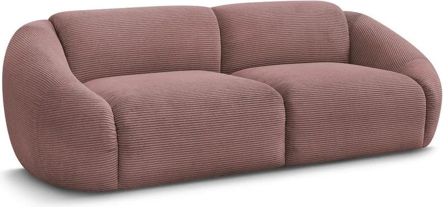 Różowa sztruksowa sofa 250 cm Tina – Bobochic Paris