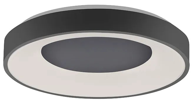 Nowoczesna lampa sufitowa ciemnoszara z LED 3-stopniowy ściemniacz - Steffie Nowoczesny Oswietlenie wewnetrzne