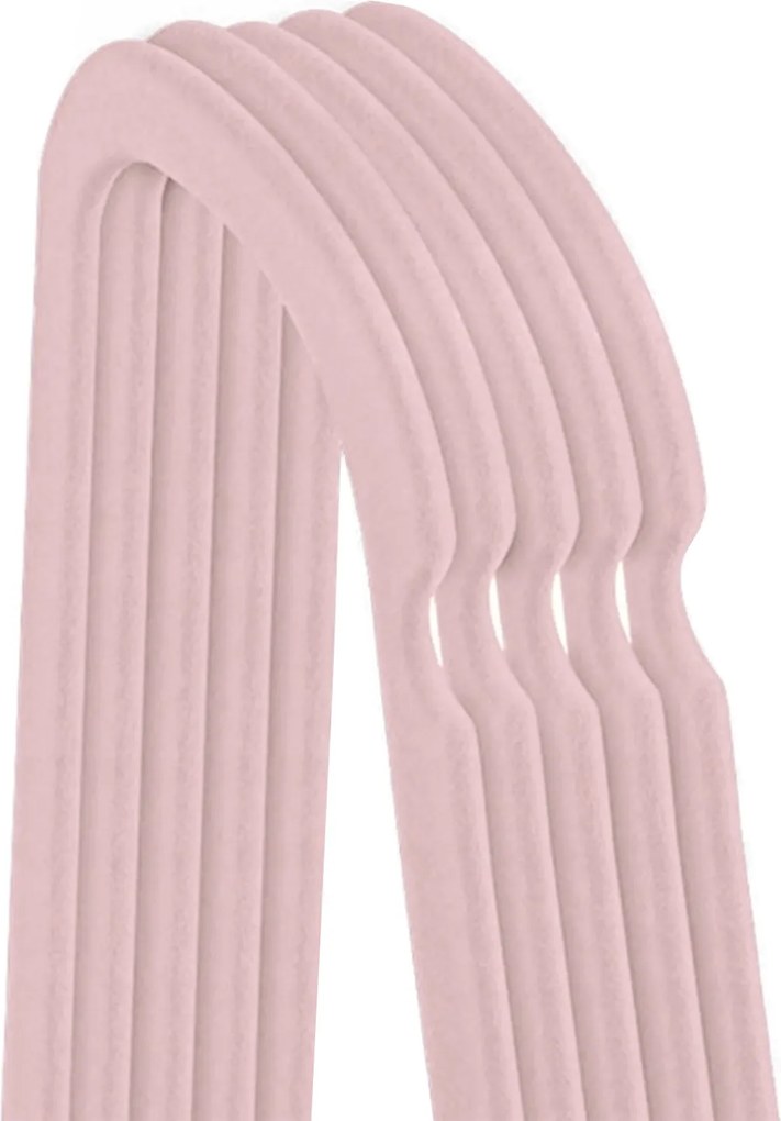 Zestaw wieszaków welurowych MAGIC VELVET 20 szt. różowe