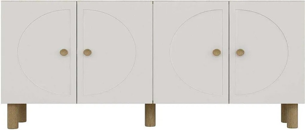 Komoda – 150 cm x 75 cm x 35 cm – Dąb szafirowy i biel – Płyta wiórowa