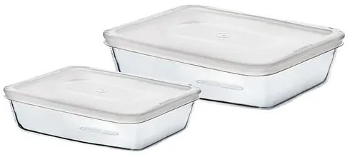 Zestaw szklanych pojemników Pyrex, 2 szt., 1,5 l +2,6 l
