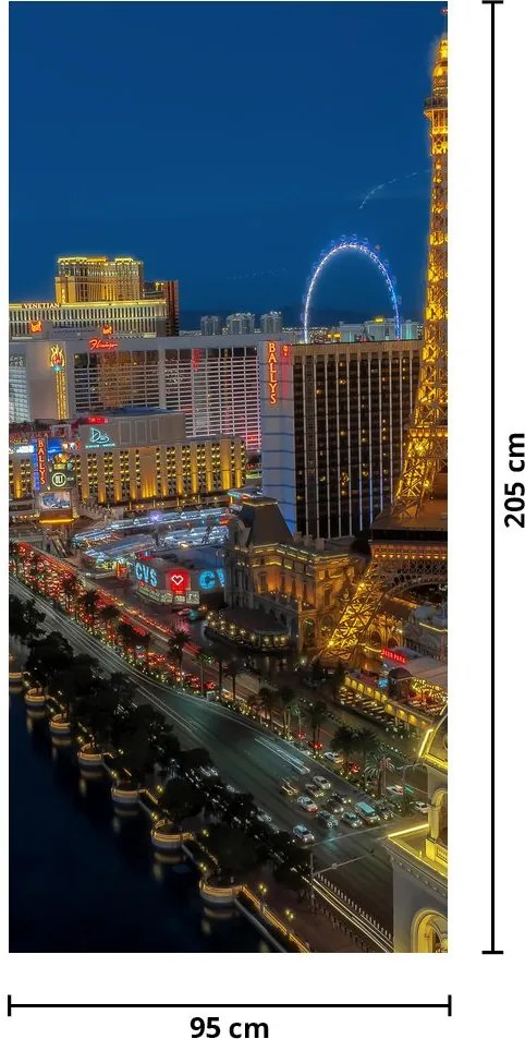 Fototapeta na drzwi - Las Vegas nocą (95x205cm)